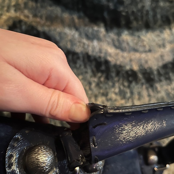 Navy Calfhair and Patent Fendi F3 Secret Code in Poor but Wearablee Condition - Picture 5 of 6